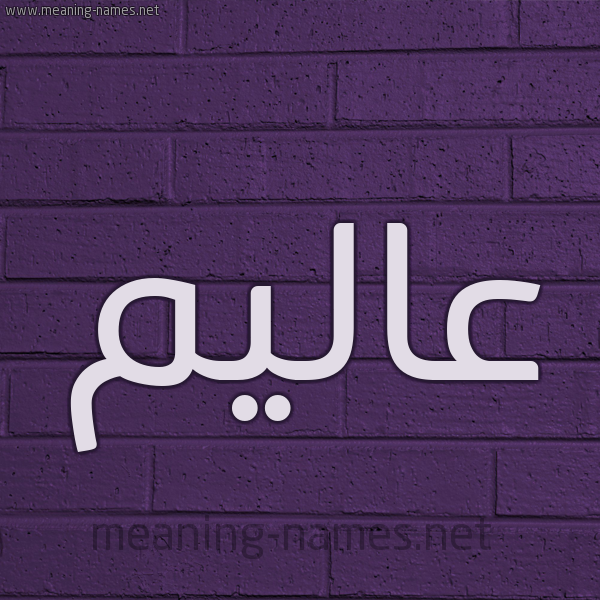 شكل 12 الإسم على الحائط الجداري صورة اسم عاليم Alem