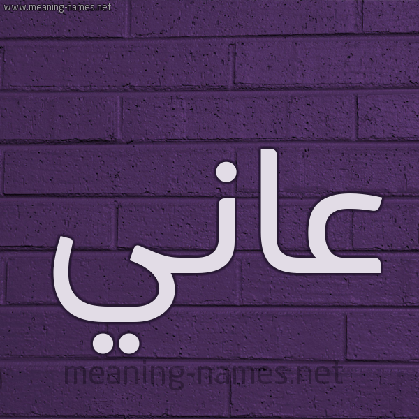 شكل 12 الإسم على الحائط الجداري صورة اسم عاني AANI