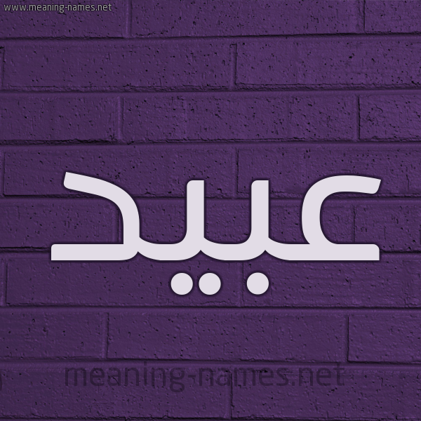 شكل 12 الإسم على الحائط الجداري صورة اسم عبيد Abid