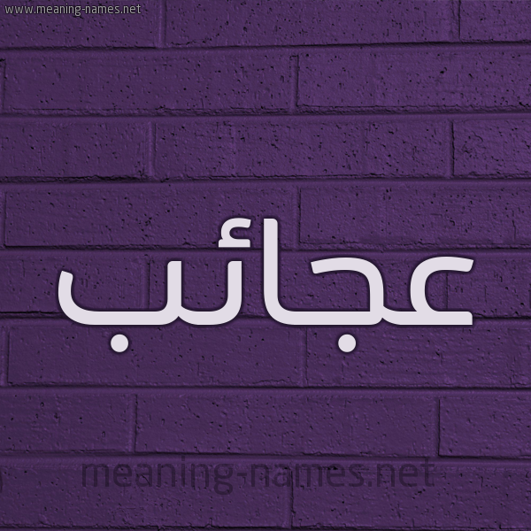 شكل 12 الإسم على الحائط الجداري صورة اسم عجائب Aja'ib