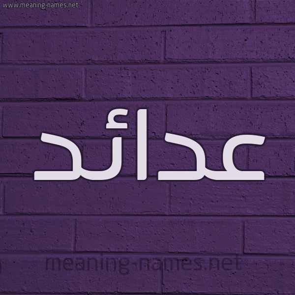 شكل 12 الإسم على الحائط الجداري صورة اسم عدائد Ada'id
