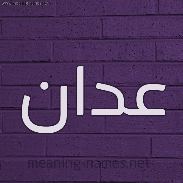 شكل 12 الإسم على الحائط الجداري صورة اسم عدان Adan
