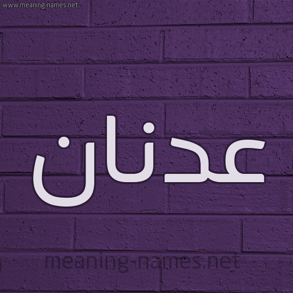 شكل 12 الإسم على الحائط الجداري صورة اسم عدنان Adnan