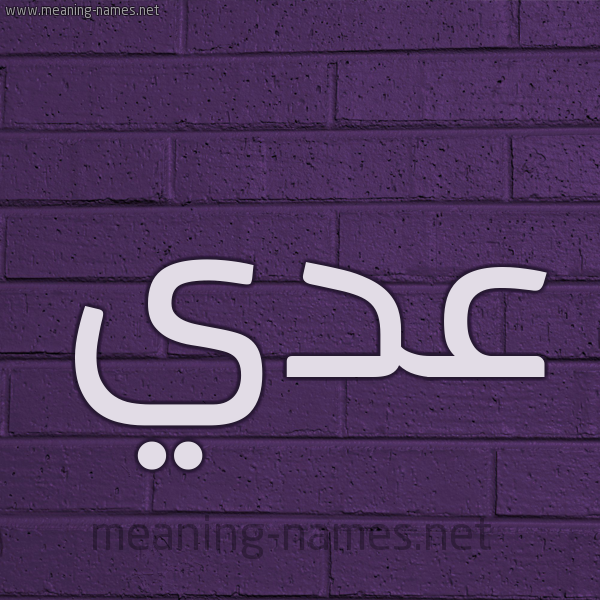 شكل 12 الإسم على الحائط الجداري صورة اسم عدي عُدَيّ-Ady