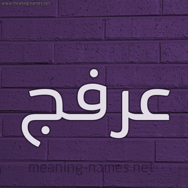 شكل 12 الإسم على الحائط الجداري صورة اسم عرفج Arfj