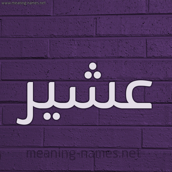 شكل 12 الإسم على الحائط الجداري صورة اسم عشير Ashyr