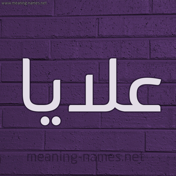 شكل 12 الإسم على الحائط الجداري صورة اسم علايا Alaya
