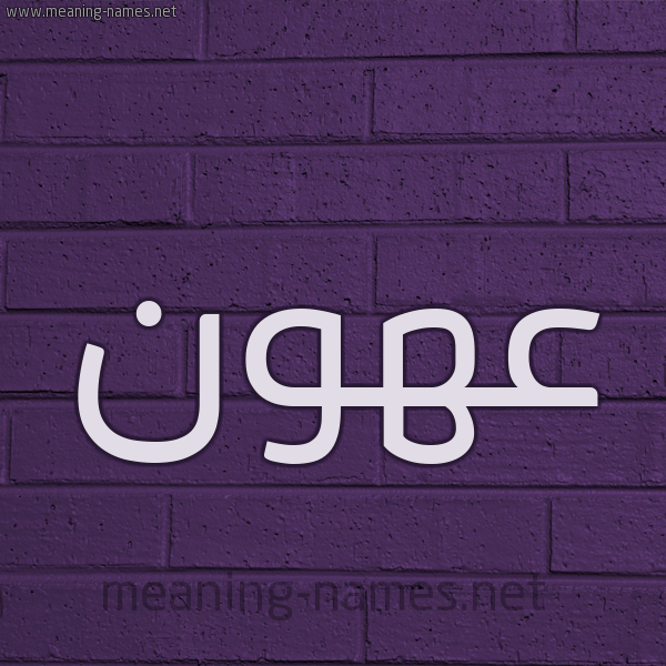 شكل 12 الإسم على الحائط الجداري صورة اسم عهون Ahwn