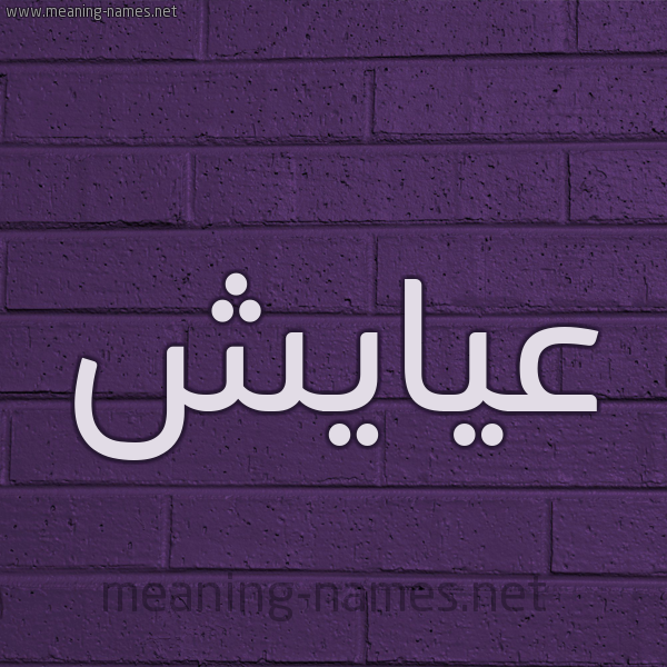 شكل 12 الإسم على الحائط الجداري صورة اسم عيايش Aiash