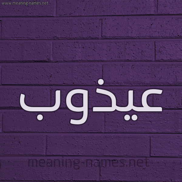 شكل 12 الإسم على الحائط الجداري صورة اسم عيذوب Athoub