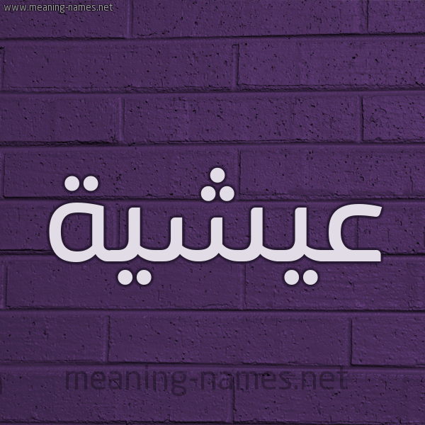 شكل 12 الإسم على الحائط الجداري صورة اسم عيشية Aisha