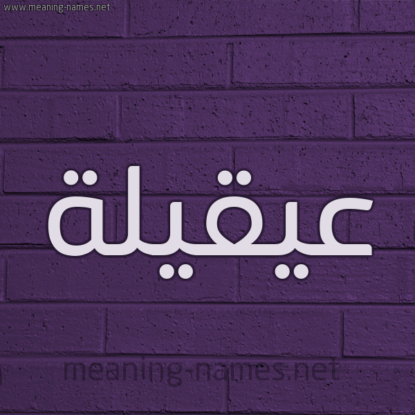 شكل 12 الإسم على الحائط الجداري صورة اسم عيقيلة Aqila