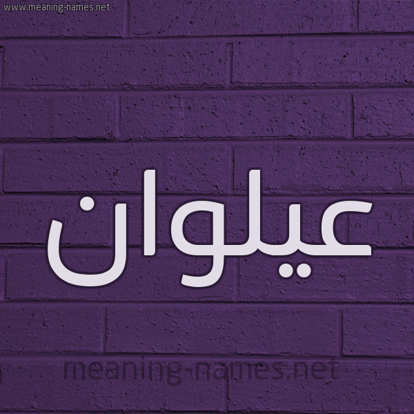 شكل 12 الإسم على الحائط الجداري صورة اسم عيلوان Alwan