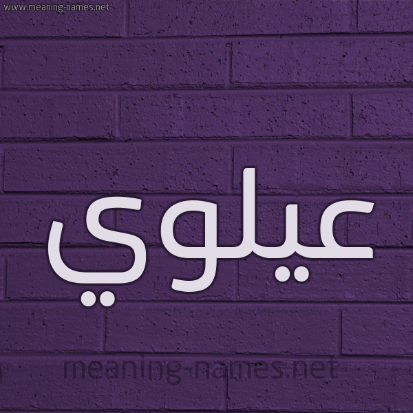 شكل 12 الإسم على الحائط الجداري صورة اسم عيلوي Alawi