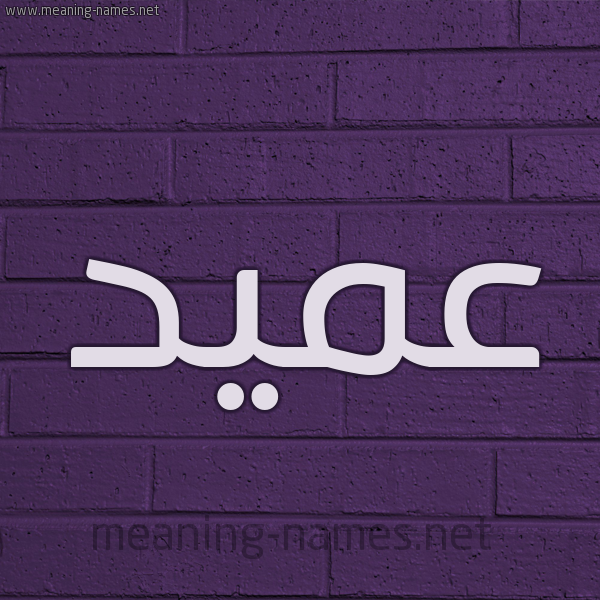 شكل 12 الإسم على الحائط الجداري صورة اسم عَميد AAMID