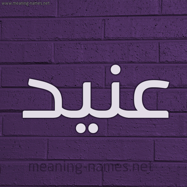 شكل 12 الإسم على الحائط الجداري صورة اسم عَنيد AANID