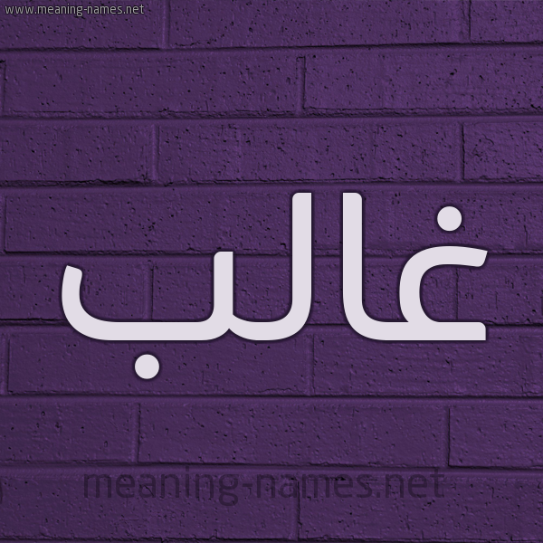 شكل 12 الإسم على الحائط الجداري صورة اسم غالب Ghalb