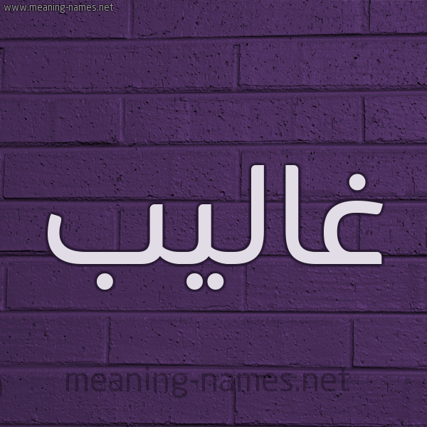 شكل 12 الإسم على الحائط الجداري صورة اسم غاليب Ghaleb
