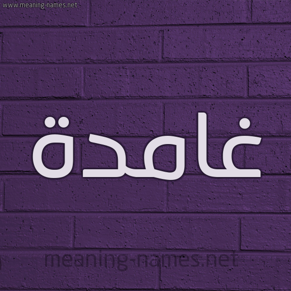 شكل 12 الإسم على الحائط الجداري صورة اسم غامدة Ghamd'h