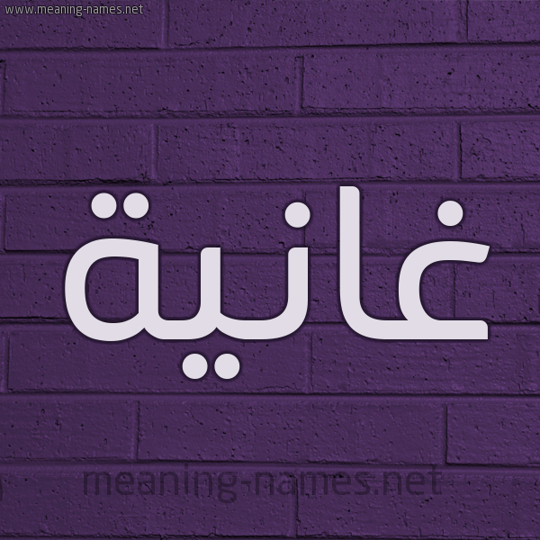 شكل 12 الإسم على الحائط الجداري صورة اسم غانِية GHANEIH