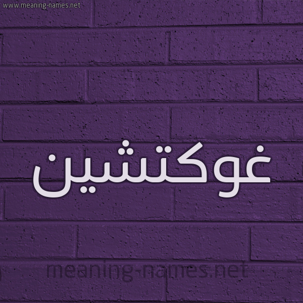 شكل 12 الإسم على الحائط الجداري صورة اسم غوكتشين Ghoktchin