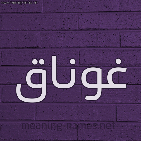 شكل 12 الإسم على الحائط الجداري صورة اسم غوناق Ghwnaq