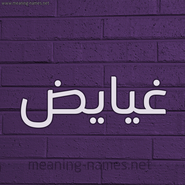 شكل 12 الإسم على الحائط الجداري صورة اسم غيايض Ghayyad
