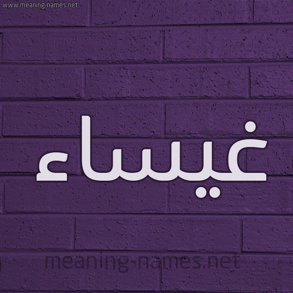 شكل 12 الإسم على الحائط الجداري صورة اسم غيساء Ghysa"a