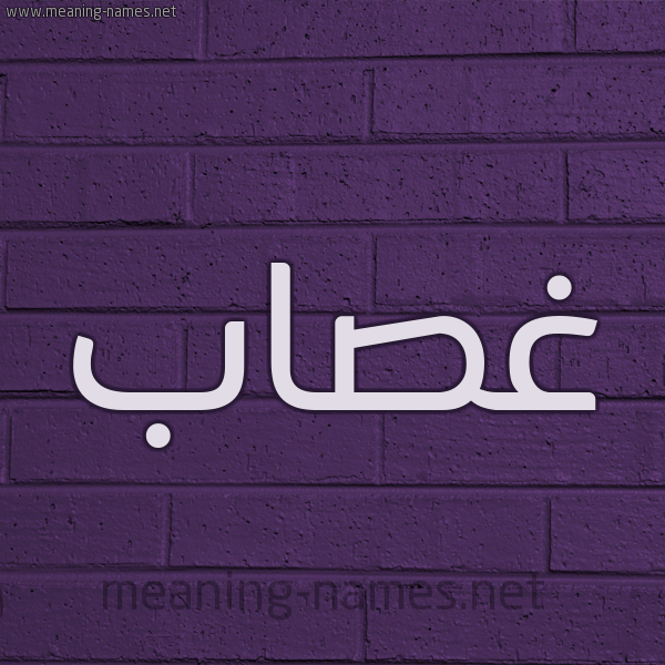 شكل 12 الإسم على الحائط الجداري صورة اسم غَصّاب GHASAB