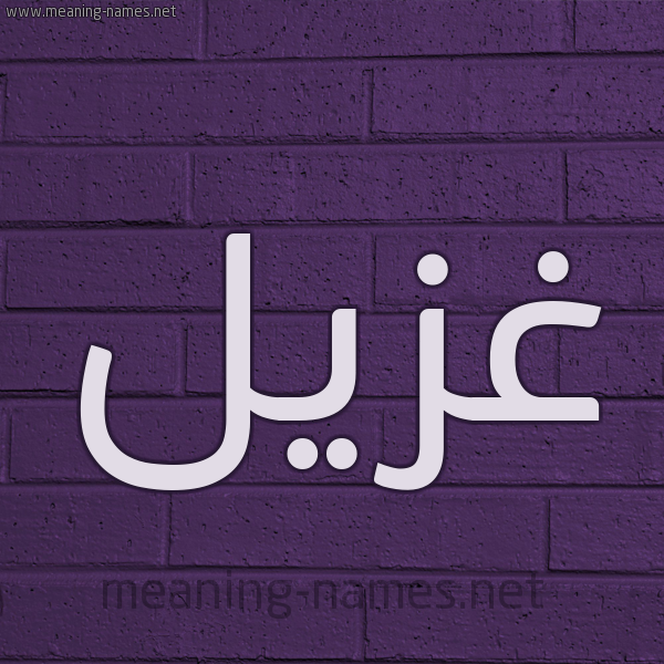 شكل 12 الإسم على الحائط الجداري صورة اسم غُزَيِّل GHOZAIEL شكل 12 الإسم على الحائط الجداري صورة اسم غُزَيِّل GHOZAIEL