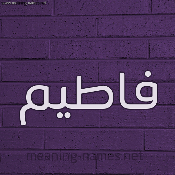 شكل 12 الإسم على الحائط الجداري صورة اسم فاطيم Fatim