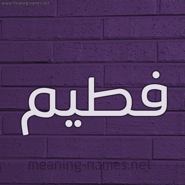 شكل 12 الإسم على الحائط الجداري صورة اسم فطيم Fatim