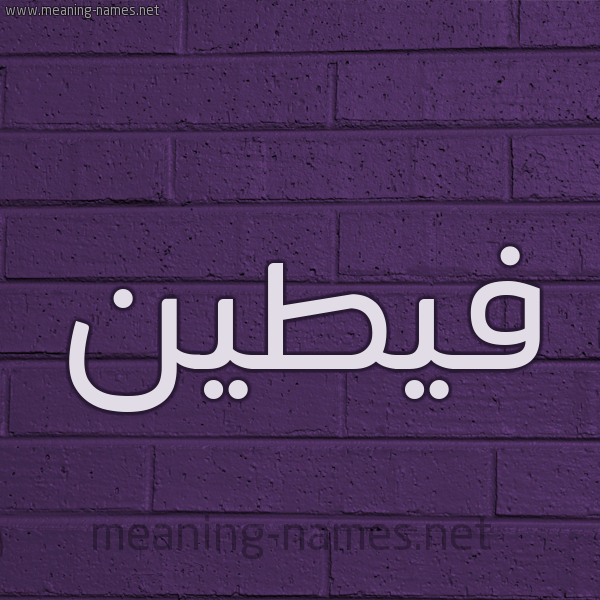شكل 12 الإسم على الحائط الجداري صورة اسم فيطين Fateen