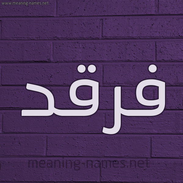 شكل 12 الإسم على الحائط الجداري صورة اسم فَرْقَد Farqad