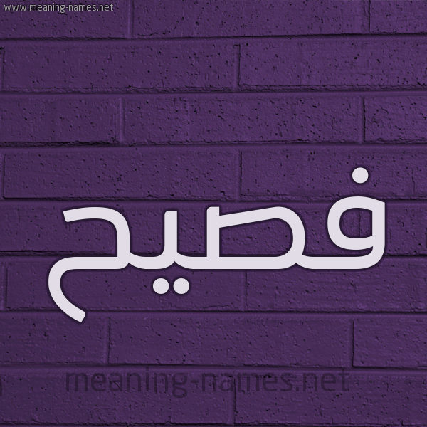 شكل 12 الإسم على الحائط الجداري صورة اسم فَصيح Fasih
