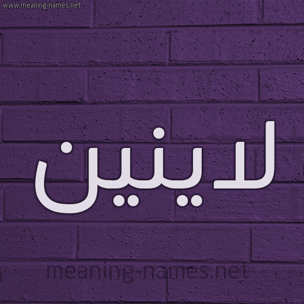 شكل 12 الإسم على الحائط الجداري صورة اسم لاينين Lanin