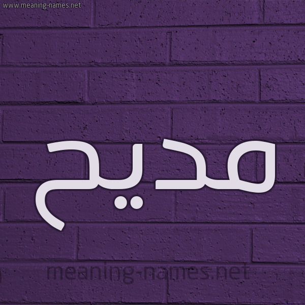 شكل 12 الإسم على الحائط الجداري صورة اسم مديح MADIH