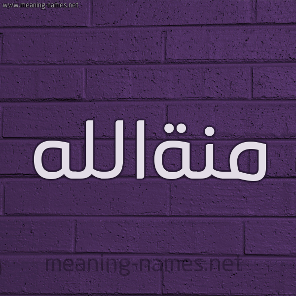 شكل 12 الإسم على الحائط الجداري صورة اسم منةالله Mnhallh