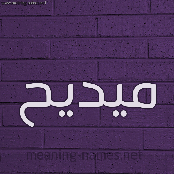 شكل 12 الإسم على الحائط الجداري صورة اسم ميديح Madih