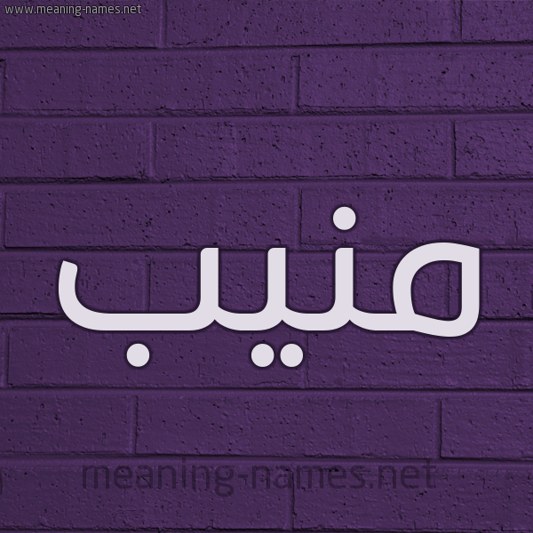 شكل 12 الإسم على الحائط الجداري صورة اسم مُنِيب MONEIB