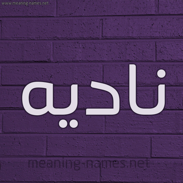 شكل 12 الإسم على الحائط الجداري صورة اسم ناديه NADIH
