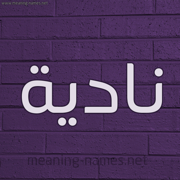 شكل 12 الإسم على الحائط الجداري صورة اسم نادِية NADEIH