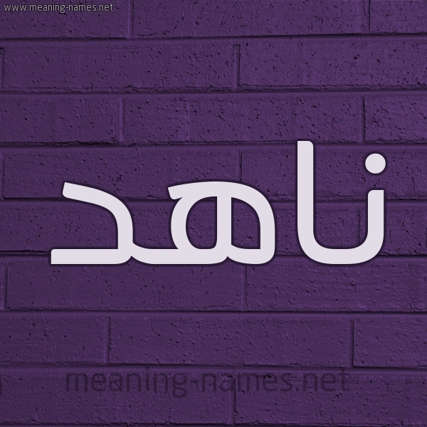 شكل 12 الإسم على الحائط الجداري صورة اسم ناهد Nahd