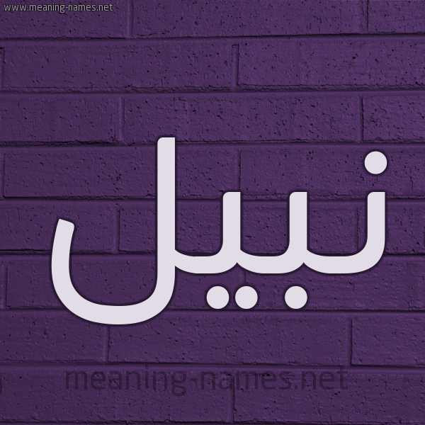 شكل 12 الإسم على الحائط الجداري صورة اسم نبيل Nabil