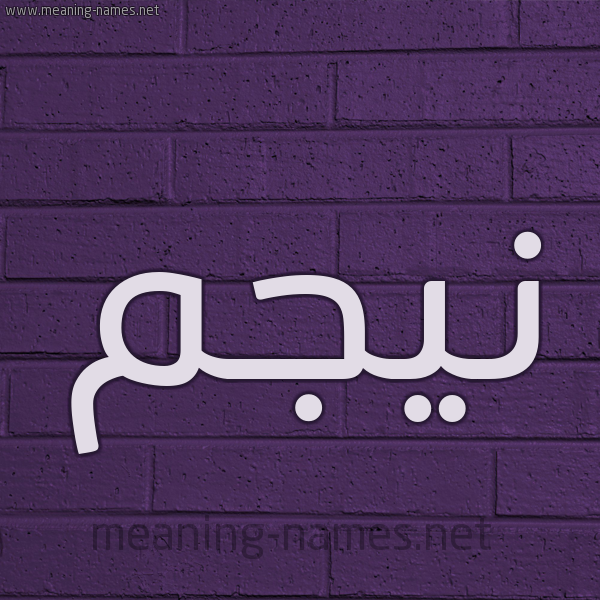 شكل 12 الإسم على الحائط الجداري صورة اسم نيجم Najm