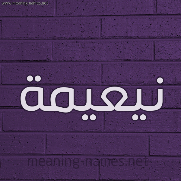 شكل 12 الإسم على الحائط الجداري صورة اسم نيعيمة Naeema
