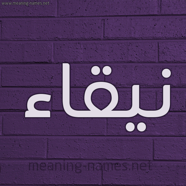 شكل 12 الإسم على الحائط الجداري صورة اسم نيقاء Naqaa