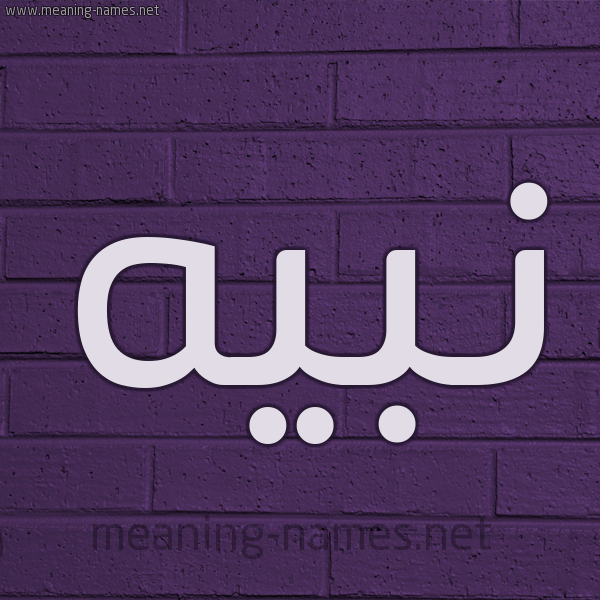 شكل 12 الإسم على الحائط الجداري صورة اسم نَبيه NABIH