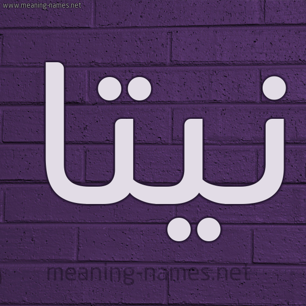 شكل 12 الإسم على الحائط الجداري صورة اسم نِيتَّا NEITAA شكل 12 الإسم على الحائط الجداري صورة اسم نِيتَّا NEITAA