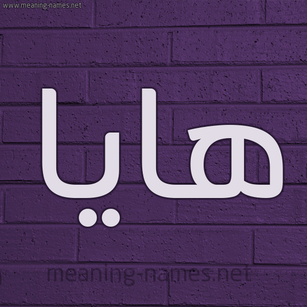 شكل 12 الإسم على الحائط الجداري صورة اسم هايا haya